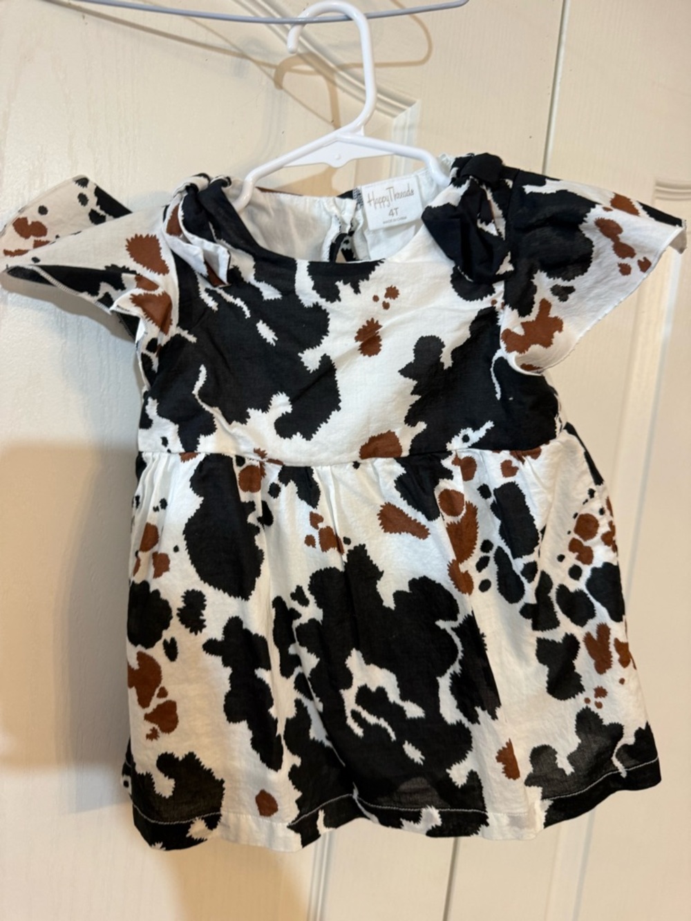 Happy Threads Cow Print Shirt with Bell Bottom Pants Size 4T